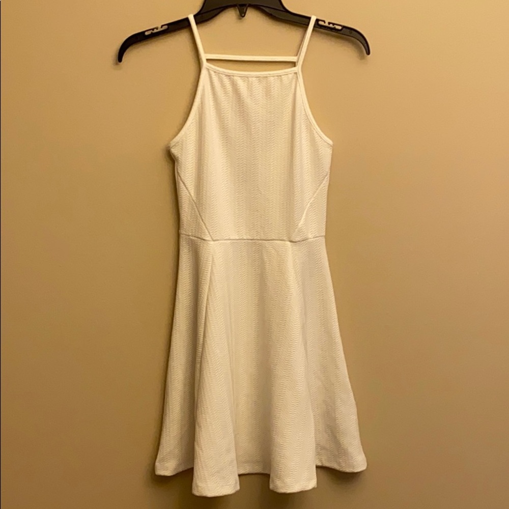 White fit and flare dress